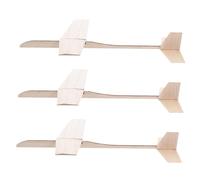 Toddmomy 3 Pièces Modèle de Planeur en Bois Avion inachevé en Bois 3D modèle peintable Un Avion Planeur pour Enfants