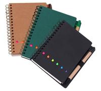 Toddmomy 3 Pièces Petit Bloc-notes D'élève à Spirale, Cahier Adhésif | Papier Offset Double Face, Couverture Simple et Élégante, Notes Faciles à Retrouver en Cours