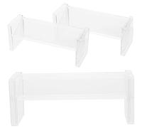 Toddmomy 3 pièces Présentoir Rectangulaire Transparent pour Objets de Collection et Cosmétiques Support de Table Stable et pour Bijoux et Décorations