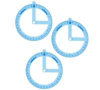 Toddmomy 3 Pièces Rapporteur D'apprentissage de L'angle en Abs Bras Articulé Bleu pour Étudiants et Enseignants, Outil Pédagogique Précis pour École et Mesures D'angles Faciles