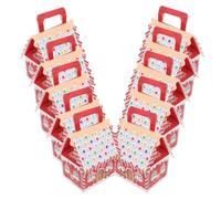 Toddmomy 30 Pièces Boîte de Bonbons de Noël de Maison, Papier, Poignée | Style Vintage Festif, Protection Fiable, Usage Polyvalent, pour Fête de Noël ou Mariage, Facile à Transporter