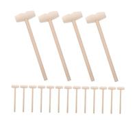 Toddmomy 30 Pièces Mini Marteaux Bois pour Chocolat Petit Maillet Naturel pour Casser Œufs Chocolat et Gâteaux Planète Marteau Bois pour Garçon Fille Outil de Frappe Éducatif et Ludique