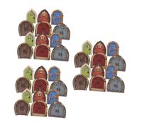Toddmomy 36pièces Décorations De Portes Miniatures Bois pour Jardin Ornements De Contes De Fées pour Aménagement Paysager