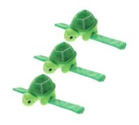 Toddmomy 3pièces Bracelets à Claquer Peluche Forme Tortue Kawaii Lot Pour Garçon Fille Clip Et Confortable Accessoire De Fête