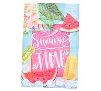 Toddmomy 3pièces Drapeau De Jardin Polyester Décoration De Cour Pour Piscine Et Jardin Thème Tropical Et Fruits Pour Fête Accueil