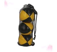 Toddmomy 3pièces Lot de Balles Jonglage PU Coutures Fines Jouet Extérieur Garçon Fille Interactif Balle Sport avec Sac Filet Jaune Noir
