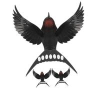 Toddmomy 3pièces Lot De Hirondelles Imitées Modèle Décoratif Statue Hirondelle Accessoire De Photographie Décoration Murale Élégante Figurine Oiseau De Simulation Pour Intérieur