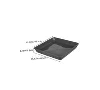 Toddmomy 3pièces Lot de Plateaux Carrés pour Pots De Fleurs Récupérateur Eau pour Jardinières Soucoupes pour Plantes Et Bonsaïs Usage Intérieur Extérieur