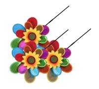 Toddmomy 3pièces Moulin à Vent Extérieur Décoration De Jardin Ornements Artistiques Colorés Lot de Moulins à Vent