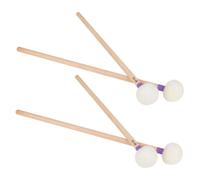 Toddmomy 4 pièces Baguettes de Timpani Feutre avec Manche Bois Maillets de Percussion Au Design Moderne pour Jeu Confortable