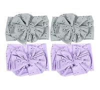 Toddmomy 4 Pièces Bandeau Filles De Bébé Turban Nœud Bébé Bandeaux Bébé Fille Avec Nœuds Accessoire Cheveux Bébé Arc Sur Extensible Arcs En Nylon Le Tissu Tout-petit Chiffon Évider