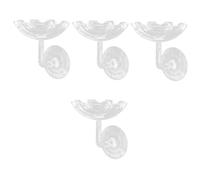 Toddmomy 4 Pièces Bassin en Pierre De Cargaison De Crevettes Petit Plat De Crevette d'alimentation De Réservoir Mangeoire à Crevettes Bol d'alimentation pour Aquarium Plastique Transparent