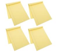 Toddmomy 4 Pièces Bloc-notes A4 Juridique à Lignes, Papier Jaune | Feuilles Détachables, Format Non Daté, pour Planning et Gestion au Bureau
