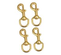 Toddmomy 4 Pièces Boucle de Corde de Traction Pince pour Collier de Chien Crochet Robuste Crochets de Collier pour Animaux de Compagnie Crochet avec Articulation pivotante Golden