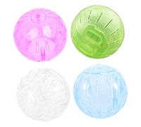 Toddmomy 4 Pièces Boule Hamster Roue Silencieuse Portable pour Petits Animaux Balle de Sport Légère et Facile à Nettoyer pour Exercice Intérieur de Hamsters et Gerbilles