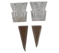 Toddmomy 4 pièces Coins de Remplacement pour Marteau Cales Métalliques Durables Forme de Coin pour Renfort de Manches Outil Pratique pour Charpentiers et Constructeurs