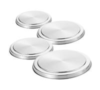 Toddmomy 4 pièces Couvercles Brûleurs Cuisinière Électrique Acier Inoxydable Protection Couvre Plaque Rond Compatible Cuisine Petite Surface