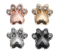 Toddmomy 4 Pièces Décorations pour Bracelet de Montre Charms en Métal avec Diamants de Simulation Modèle pour Montre Connectée
