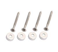 Toddmomy 4 pièces Douilles de de Manche pour Guitare et Basse de Argenté avec Vis Accessoires Solides et Faciles à Installer pour de Corps et Manche