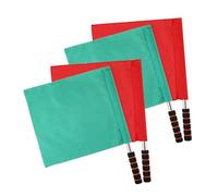 Toddmomy 4 Pièces Drapeaux de Signalisation de Referee Drapeaux Avertisseurs Acier Inoxydable pour Sports et Circulation Accessoire de et