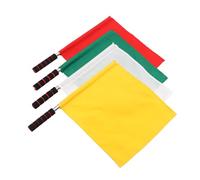 Toddmomy 4 pièces Drapeaux de Signalisation Sportifs Rouges et Blancs Lot de Petits Drapeaux Légers et Résistants pour Arbitres et Signaleurs Maniement Facile pour Événements Sportifs et