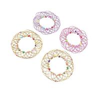 Toddmomy 4 pièces Éducatif Mandala Paniers Flexibles Multiformes Fil de Fer Anneaux pour Relaxation et Décompression Portable Couleur Aléatoire Couleur Aléatoire