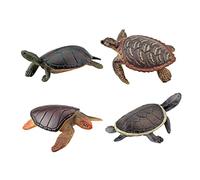 Toddmomy 4 pièces Figurines Tortues Réalistes Plastique Lot de Petits Modèles Décoratifs pour Tortue Amphibie pour Statue Décorative