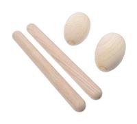 Toddmomy 4 pièces Instruments de Percussion Bois pour Garçon Fille Kit Musical avec Œufs Shaker et Bâtons de Rythme Jouets Éducatifs pour Éveil Musical et Développement Rythme