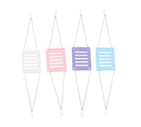 Toddmomy 4 Pièces Jouets Plastique pour Hamster avec Balançoire et Planche de Saut Accessoires Amusants pour Animaux de Compagnie