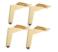 Toddmomy 4 Pièces Lot Canapé Réglables Métal Dorés Modernes pour Meubles Supports Stables pour Canapés Tables Basses et Meubles TV Design Élégant et Ajustable