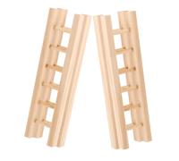 Toddmomy 4 Pièces Mini Échelles Bois Robustes Petites Décoratives pour Maison de Poupée Accessoires DIY Créatifs pour Scènes Miniatures Naturel
