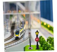 Toddmomy 4 Pièces Miniature Indication Signs Set with Street Lamp Mailbox Traffic Light for Table Moss Park Scene Decor and Collectible Artistic Display