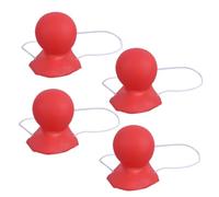 Toddmomy 4 Pièces Nez de Clown Caoutchouc Rouge pour Carnaval Mascarade Halloween Accessoire Maquillage Visage