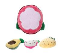 Toddmomy 4 Pièces Peluche pour Chat Chat Amusants Apaisants pour Intérieur Comprenant Avocat Fruit du Dragon Ananas