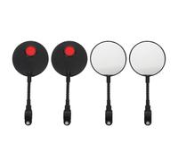 Toddmomy 4 pièces Rétroviseurs Noir avec Angle Réglable Miroirs Arrière de Sécurité Convexes pour Guidon Résistants Aux Intempéries et Accessoires pour VTT et Électrique