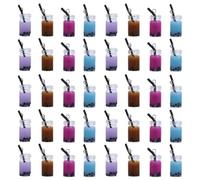 Toddmomy 40 figurines de bubble tea artificiel : miniatures de thé au lait - breloques pour coque de téléphone à personnaliser - accessoires photo créatifs