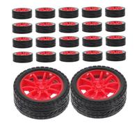 Toddmomy 40 Pièces Model Wheels Rubber Tire Accessory Parts Compatible with Axles for Rc Truck Robot DIY Science Experiments