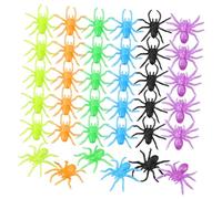 Toddmomy 48 Pièces Araignées Élastiques Halloween TPR Multicolores Jouets Extensibles pour Fêtes Accessoires Farces et Garnitures de Sachets pour Garçon Fille
