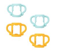 Toddmomy 4pièces Bouteilles Apprentissage Silicone Lot De Poignées Universelles Pour Biberons Avec Conception Ergonomique Pour Autonomie Des Bébés Prévention Des Fuites Couleurs