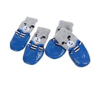 Toddmomy 4pièces Chaussettes Antidérapantes pour Chiens Lot de Chaussettes Imperméables Coton avec Motifs Cartoon Protège-Pattes pour Animaux De Compagnie