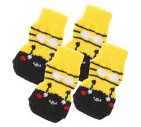 Toddmomy 4pièces Chaussettes pour Chiens Coton Antidérapantes Chaussettes Confortables pour Petits Chiens des Pattes Hiver Modèle