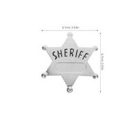 Toddmomy 4pièces Insigne De Shérif Métal Broche Alliage De Zinc Décorations De Fête Western Accessoire De Costume Pour Jeux De Rôle Et Fêtes Halloween
