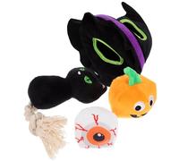 Toddmomy 4pièces Jouets à Mâcher Halloween pour Chiens Jouets Résistants Aux Morsures pour Chiots pour Jouer Et Éduquer