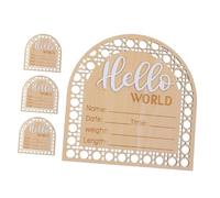 Toddmomy 4pièces Panneau Annonce De Naissance Né Garçon Carte Annonce De Prénom De Panneau Arrivée Pour Shower Décor Chambre