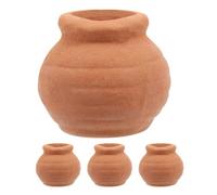 Toddmomy 4pièces Pots de Fleurs Terre Cuite pour Plantes Intérieur Mini Pots Argile pour Cactus et Petites Fleurs Jardinières Céramique Compactes