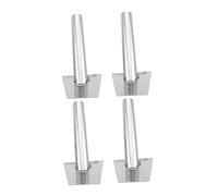 Toddmomy 4pièces Supports De Mât De Drapeau Acier Inoxydable pour Extérieur Lot Embase Conception Sécurisée pour Maintien des Drapeaux