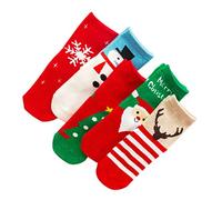 Toddmomy 5 Paires Chaussettes Courtes Bébé De Noël Chaussettes De Noël Floues Chaussettes De Renne Pour Tout-petits De Noël Pour Les Enfants Décorations Automne Et Hiver