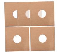 Toddmomy 5 Pièces 12 Pochette pour Disque Vinyle Stockage Pochettes De Kraft Pochettes De Vierges Protection Mate des Enregistrements Vide Manche Album Papier Light Brown