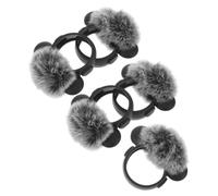 Toddmomy 5 Pièces Bonnette Anti-vent pour Microphone Housse de Microphone Cravate Fourrure en Peluche Plastique Anti-poussière du Bruit sans Fil Conférences et Live Streaming
