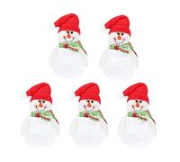 Toddmomy 5 Pièces Bouteille De Sucre Stockage De Bonbons De Noël Bonbonnière Transparente Contenant De Sucre De Noël Boîtes De De Noël Pots Sucrés Biscuit Boîte De Chocolat